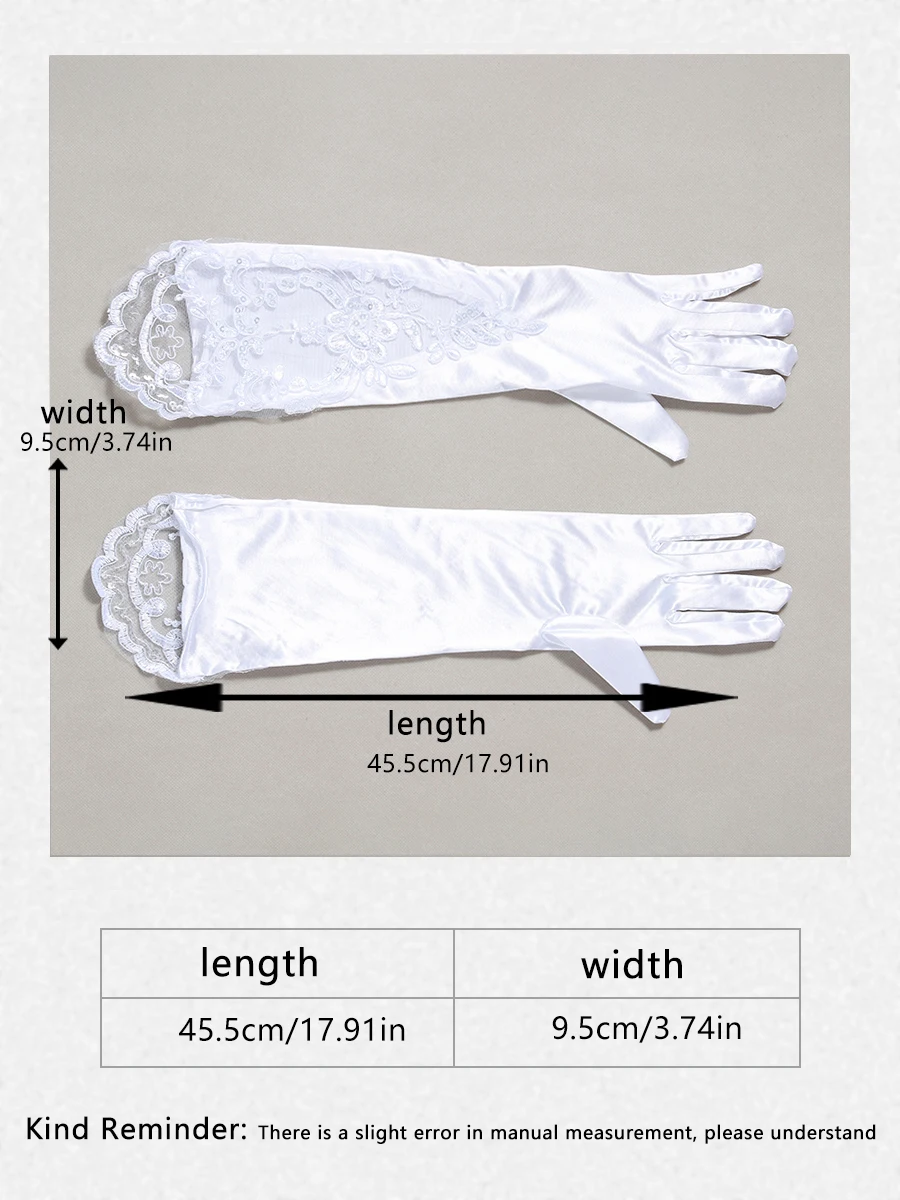 Wedding Dress Gloves Wedding Sleeve Accessories Silk Gloves For Women and Girls