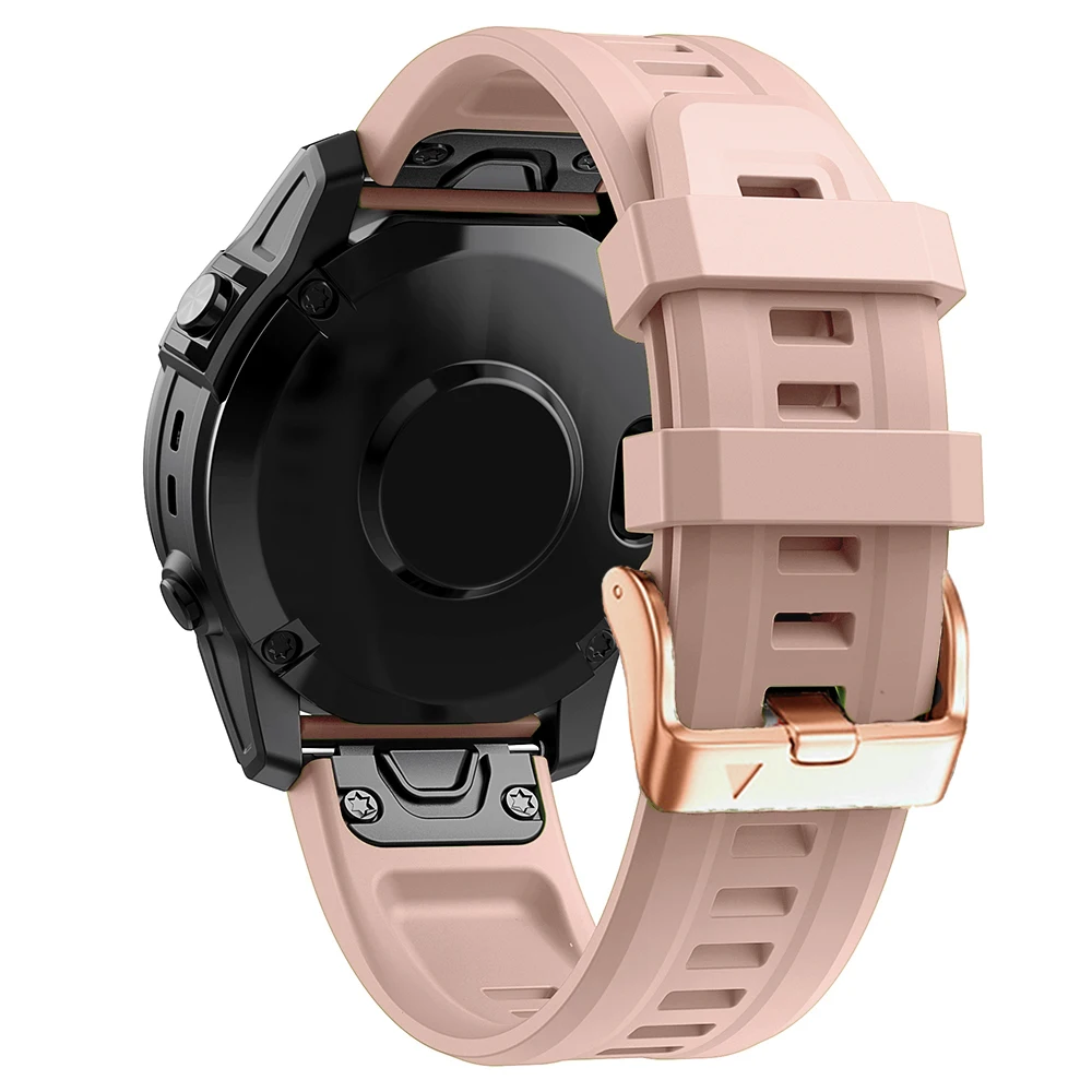 Elegant Silicone Quickfit Watchband Strap for Women - Compatible with Garmin Fenix Series