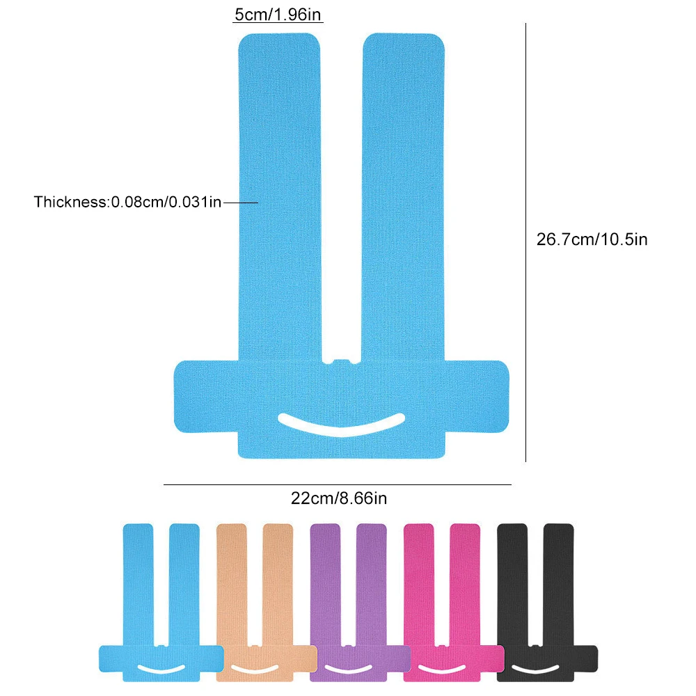 무릎용 프리컷 운동 테이프 5개, 탄성 무릎 지지대 및 안정성 ? 방수, 통기성,..