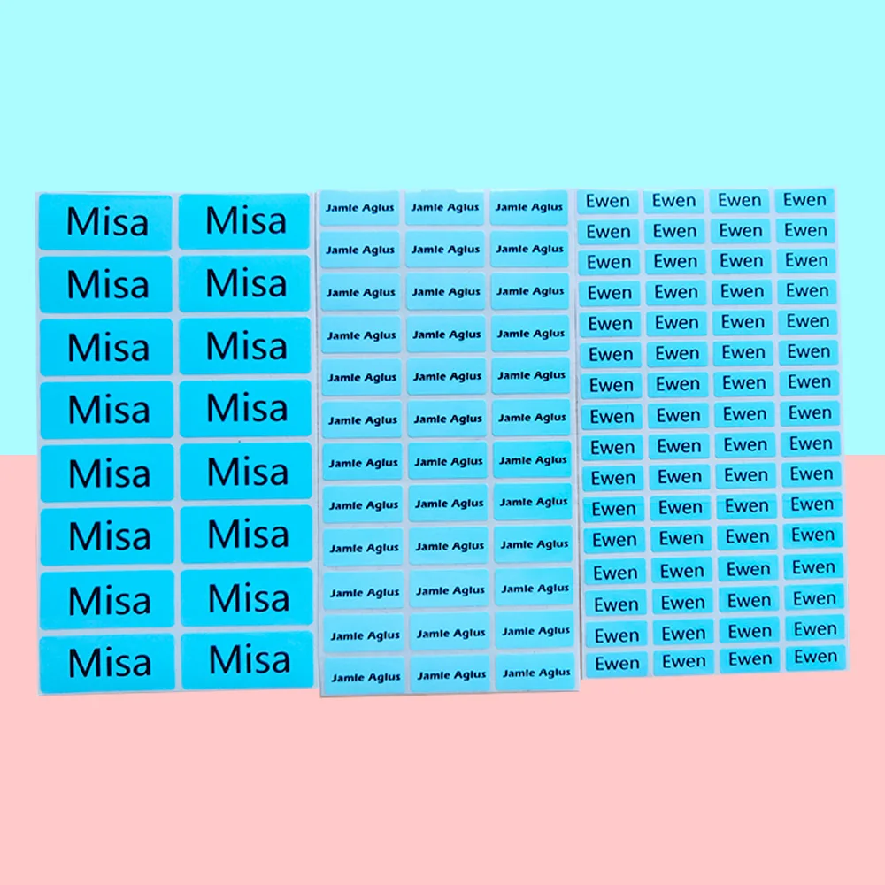 Multi-size Colorful Waterproof Name Stickers DIY Personal Label Sticker Children Water Cup Tag School Stationery