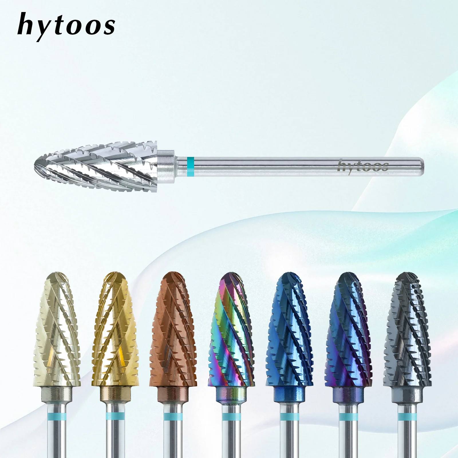 HYTOOS 토네이도 아크릴 네일 드릴 비트 프로 카바이드 네일 비트 두꺼운 젤 제거 도구 전동 드릴 파일 매니큐어 액세서리