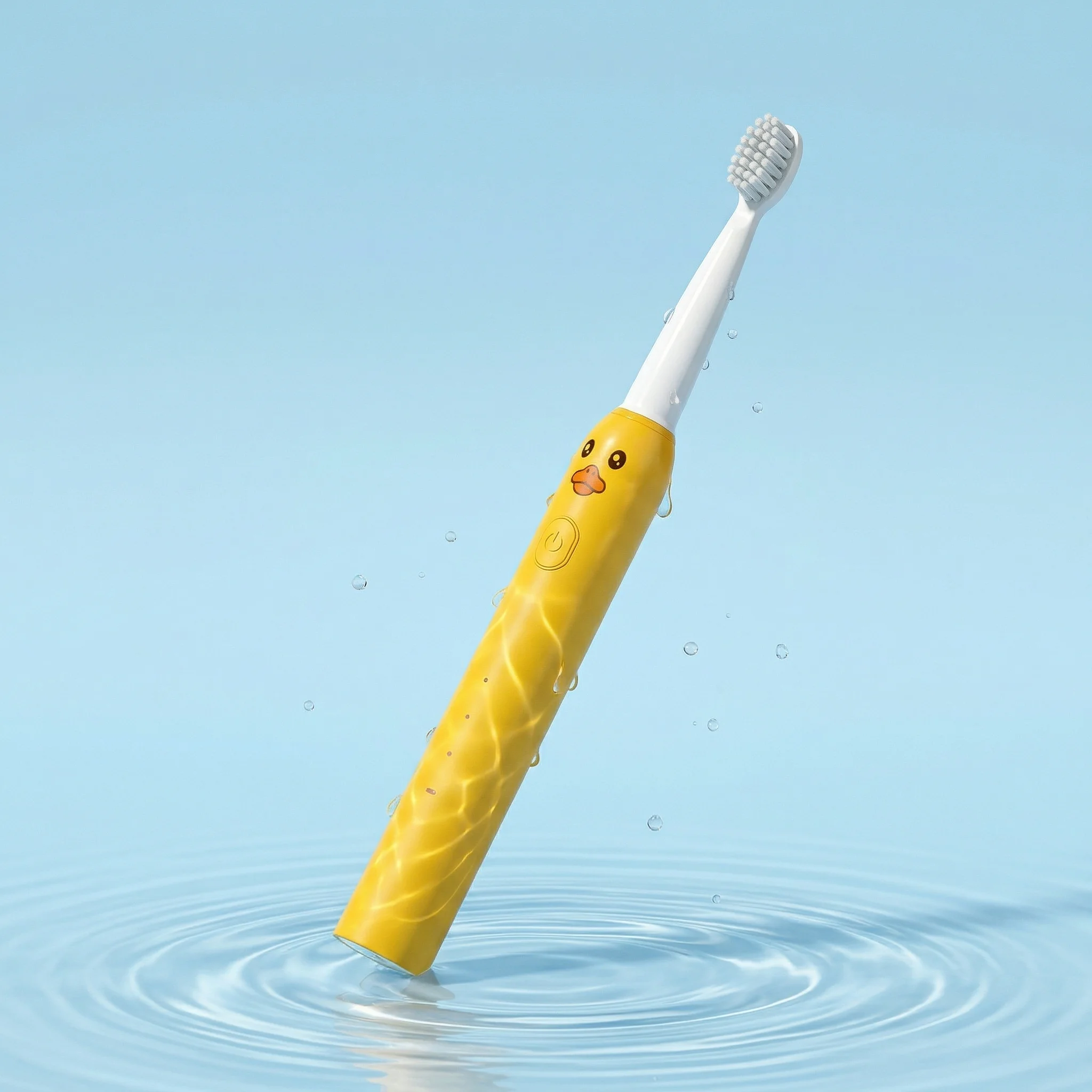 귀여운 오리 용 전동 칫솔, 어린이용 충전식 부드러운 칫솔모, 500mAh 배터리, CE 인증,  구강 관리