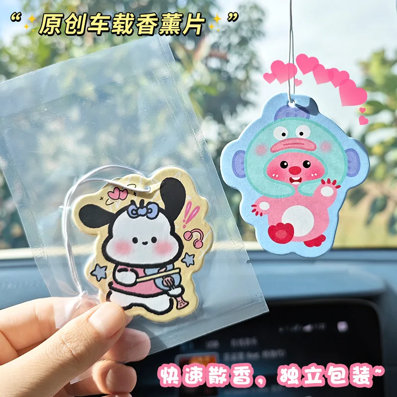 

Sanrio мультяшный автомобиль аромат Kuromi долговечный дезодорант Милая Hello Kitty ароматерапия планшет автомобиль комната подвеска искусственный аромат