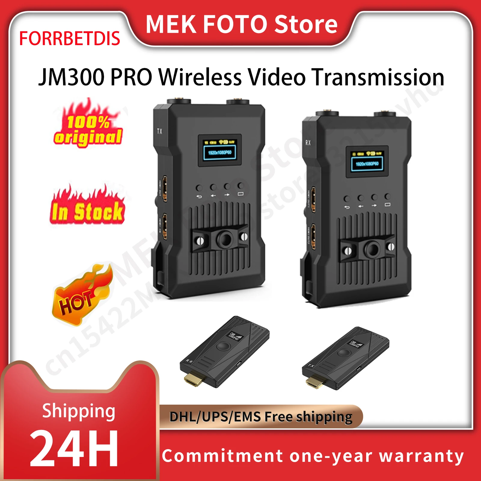 PX FORRBETDIS JM300 PRO Wireless Video Transmission System HD HDMI -Compatible 0.06s Latency Image Transmitter Receiver