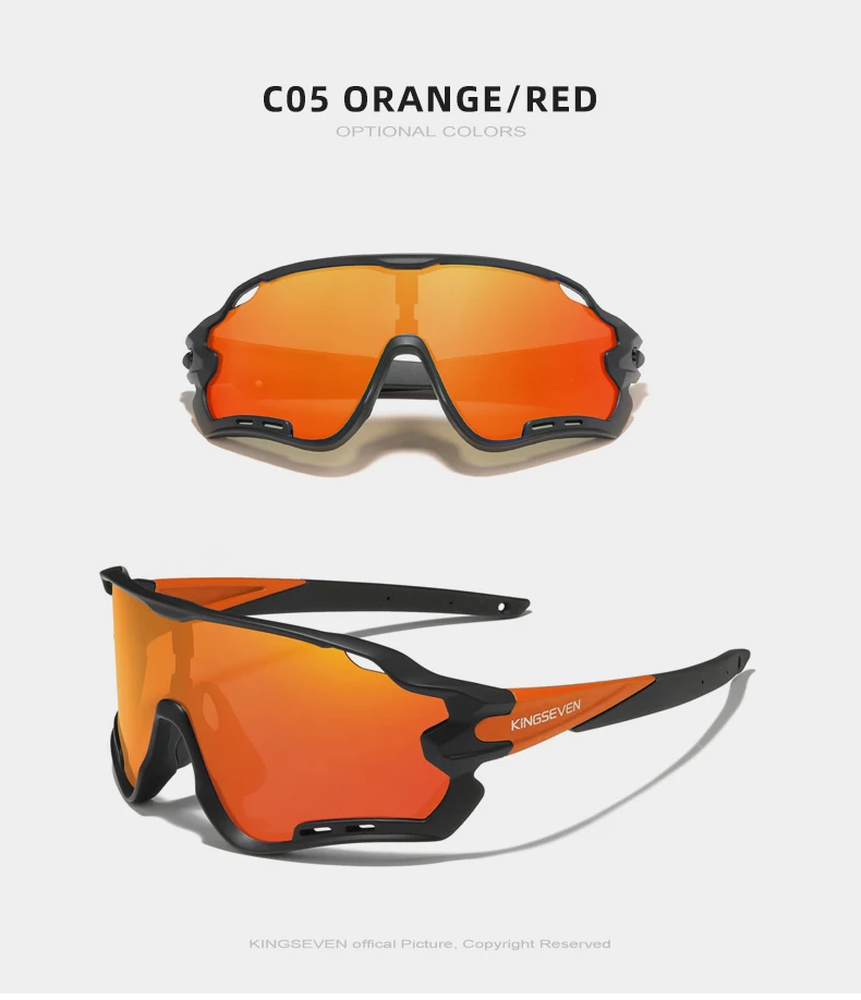 KINGSEVEN 2022 Patent Design Cycling Sunglasses Men's Polarized