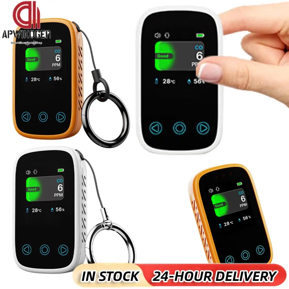 3 in 1 Air Quality Tester Auto Brightness Portable CO Monitor Digital Display Type-C Rechargeable for Home Outdoor Garage Travel