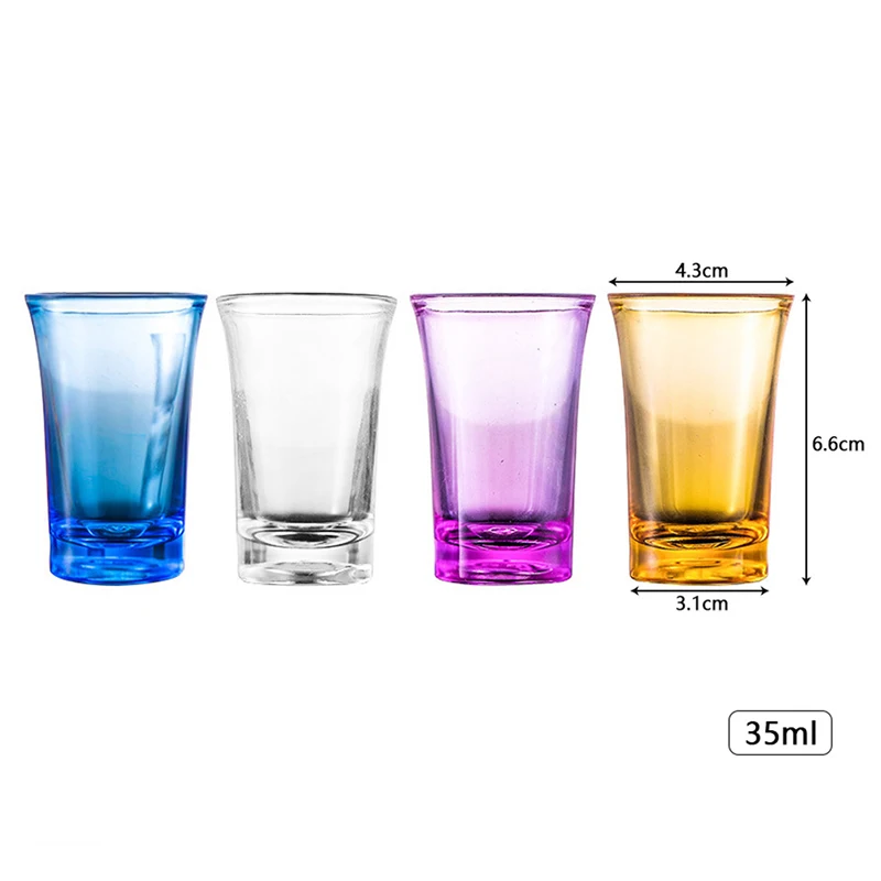 0.5 ounce heavy duty shot acrylic glasses machine made lead free acrylic glass liquor glass 4Pcs