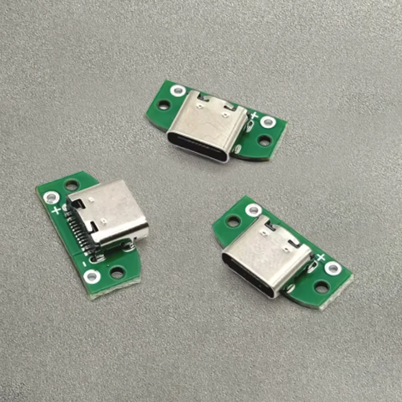 1/2/5PCS Typec 여성용 16핀 커넥터(1.25/2.0/2.54 와이어 포함) USB 남성용 플러그 전기 터미널 용접 DIY 충전 케이블 PCB 보드