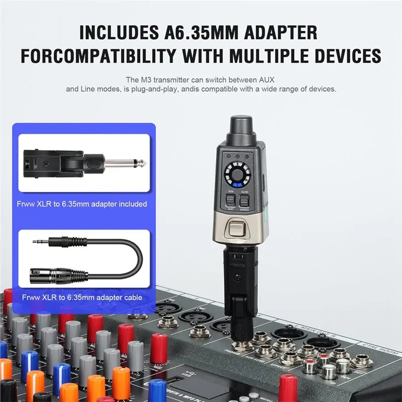 FEDI-5.8GHz 인이어 모니터 무선 시스템 30M 안정적인 전송 저지연 0.5MS IEM 무대 공연 리허설용