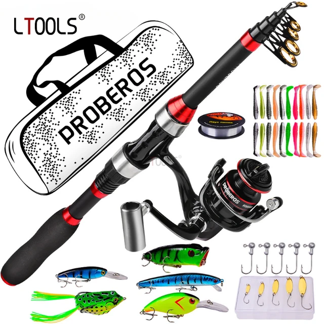 Fishing Rod Full Kits With 1.8m Telescopic Sea Rod And Spinning Reel Baits  Lure Set Travel Fishing Gear Accessories Bag Beginner - AliExpress