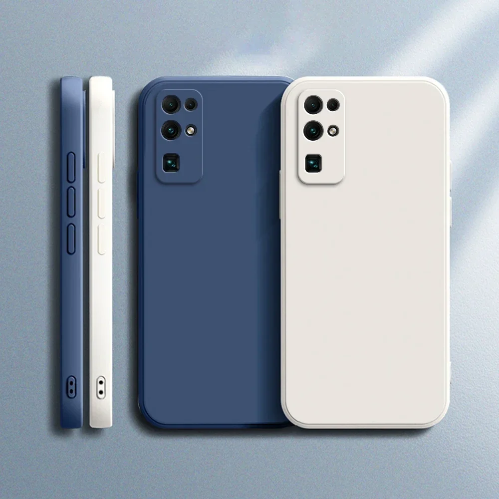 Luxury Square Liquid Silicone Case – Classic Soft Original Cover