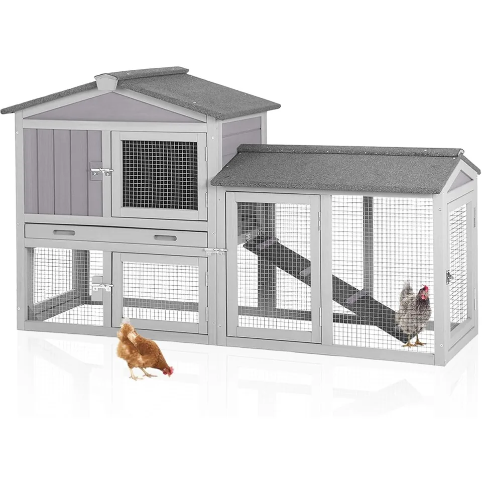 Expandable Wooden Chicken Coop for Small Animals