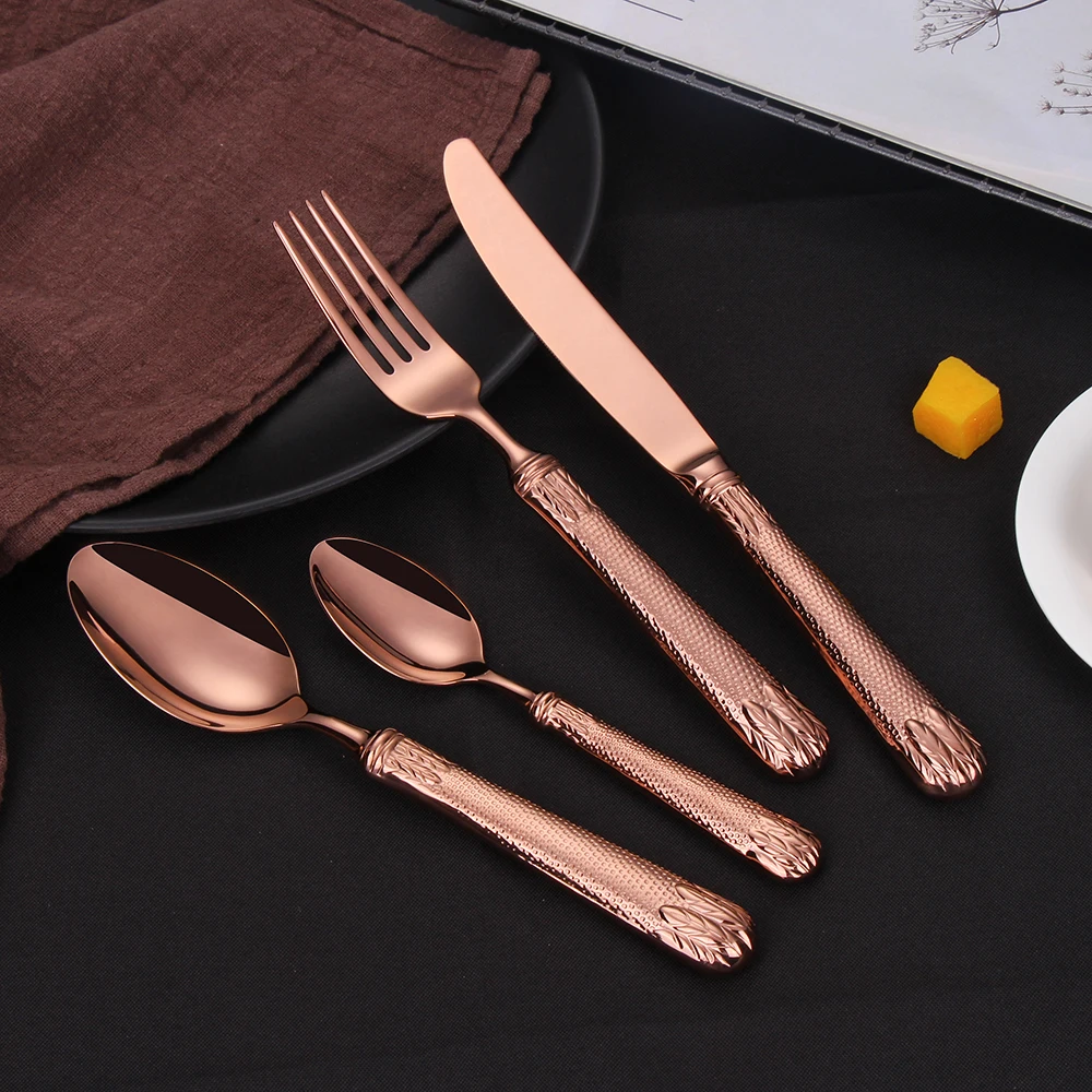 Set di posate per 4 persone, 20 pezzi, in acciaio inox di