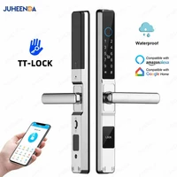 Waterproof Sliding Door Smart Lock TTLock App Alexa Fingerprint Digital Code RFID Card Anti-Lock Aluminum Glass Electronic Lock - Image 3