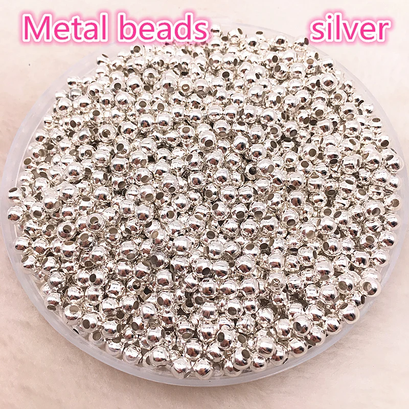 Elegant Tone Metal Smooth Ball Spacer Beads for Jewelry Crafting & DIY Accessories