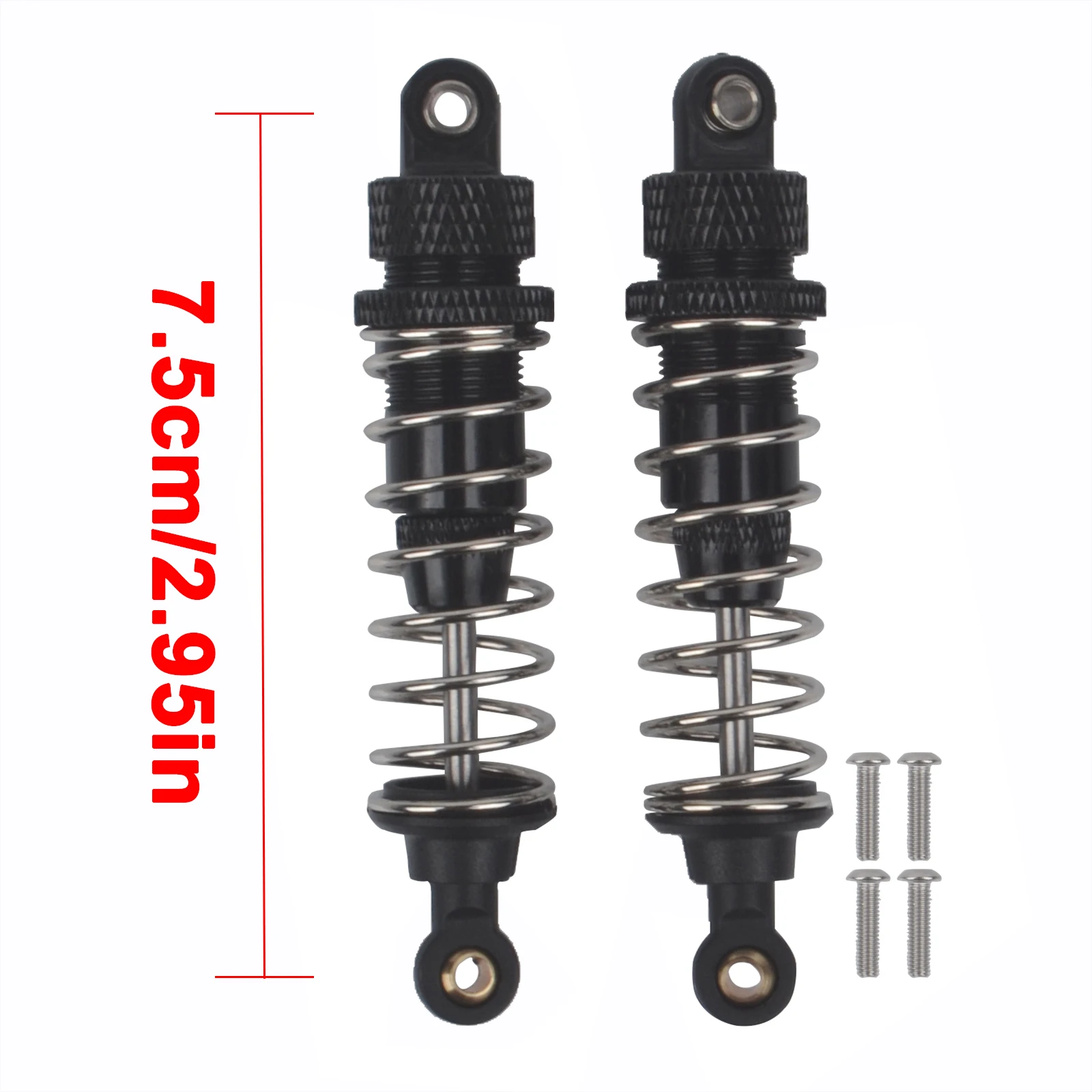 Aluminum Oil-Filled Shock Absorbers for RC Off-Road Vehicles (2-Pack)