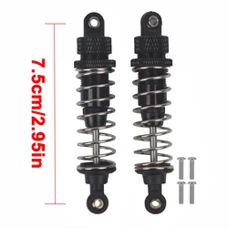 Aluminum Oil - Filled Shock Absorbers for RC Off - Road Vehicles (2 - Pack) (Black 75mm 2pcs)