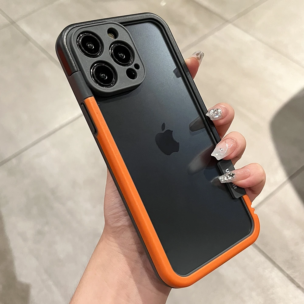 Luxury Liquid Silicone Shockproof Phone Case with Contrast Color Soft Border and Bumper Frame