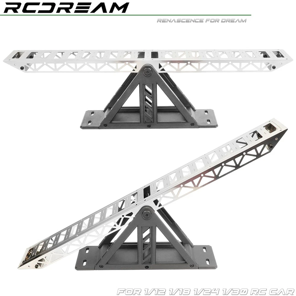 Obstacle en aluminium pour RC crawler, montrant les détails de fabrication robuste, adapté aux échelles 1/12 à 1/30