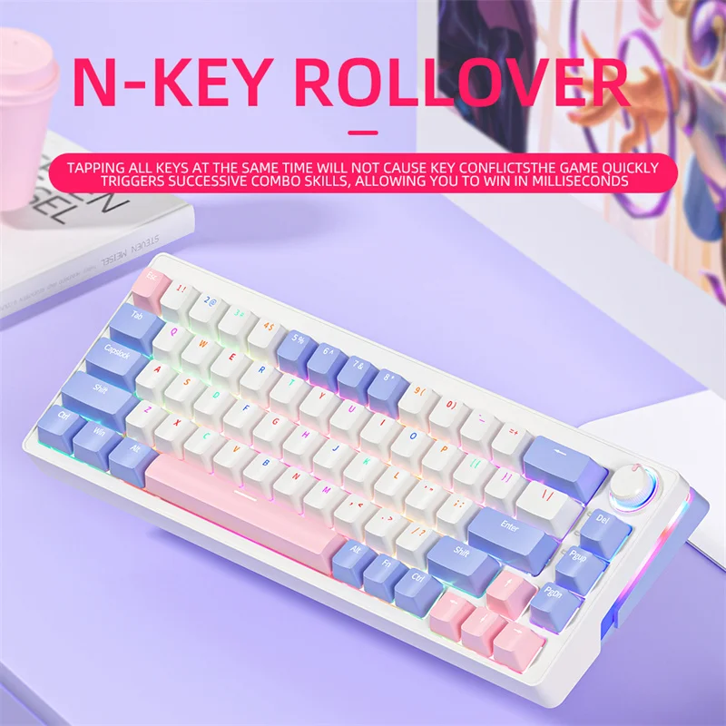 ZIFRIEND ZA68 Pro 68 Keys 3 Modes Mechanical Keyboard PBT RGB