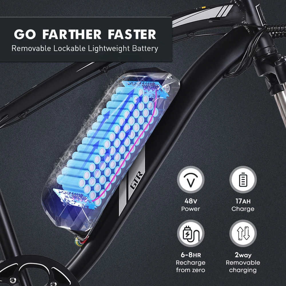 Batterie 48V 17Ah pour Vélo Électrique MX02S