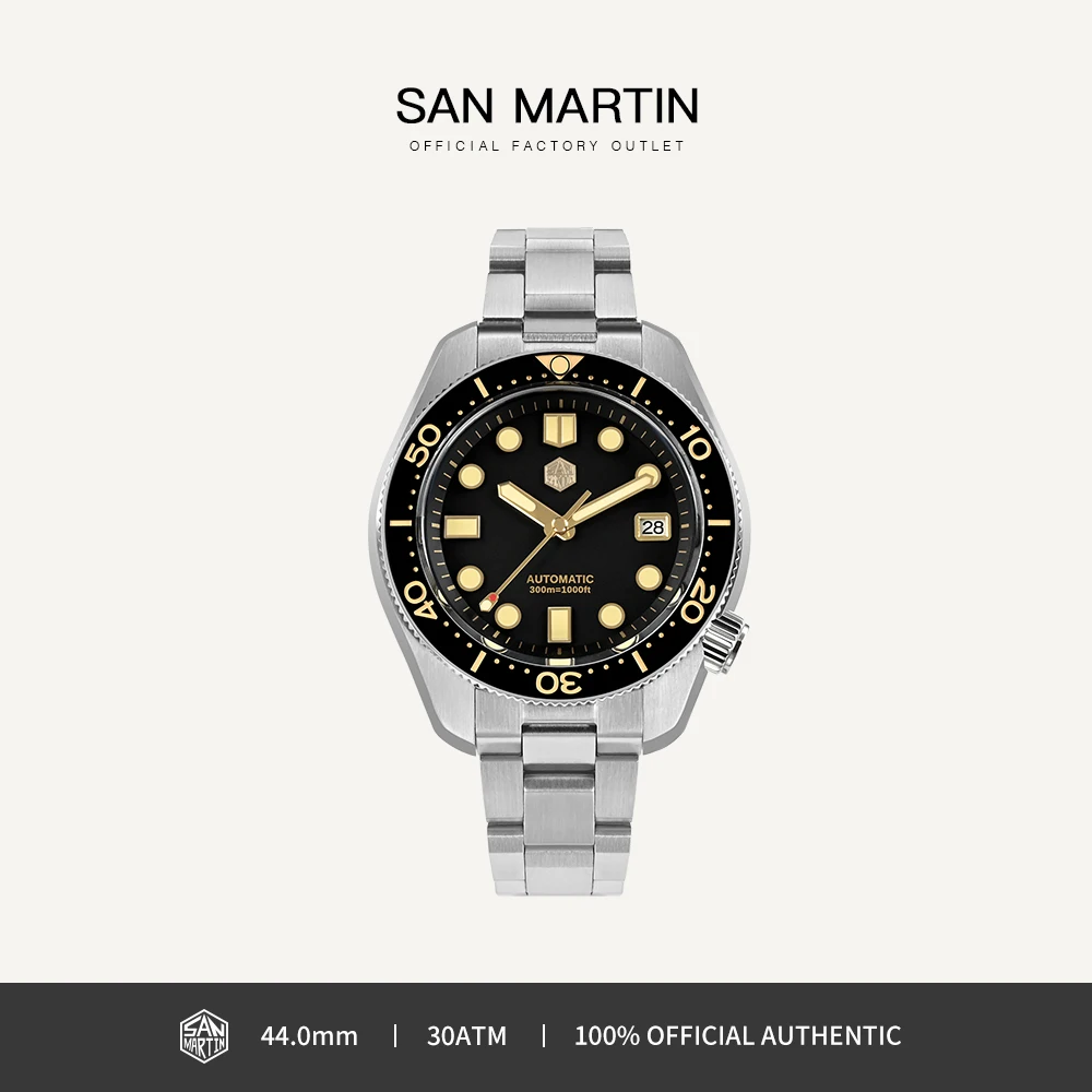 San Martin Design 44mm Men Diver Watch MM300 Sport Steel