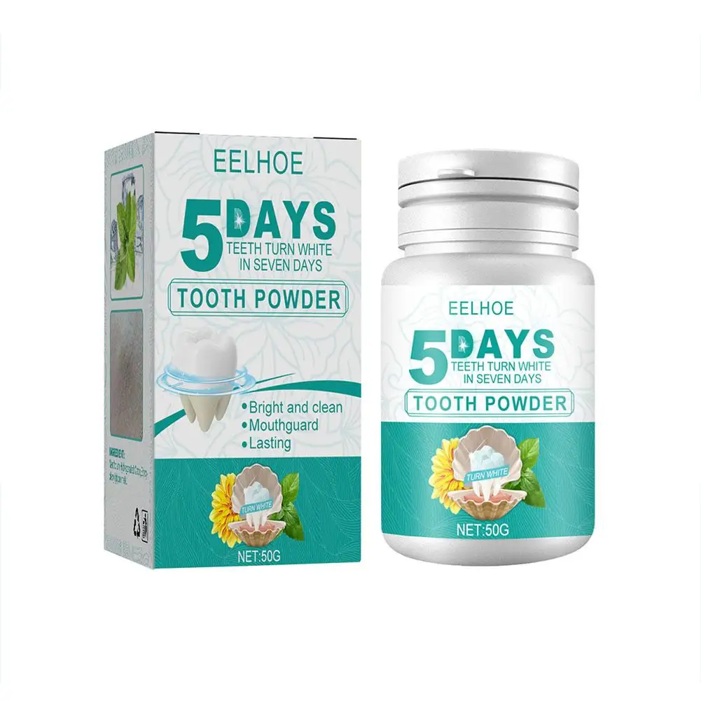 5 Day Teeth Whitening Powder Remove Plaque Stains Toothpaste Deep Cleaning Fresh Breath Oral Hygiene Dentally Tools Teeth Care