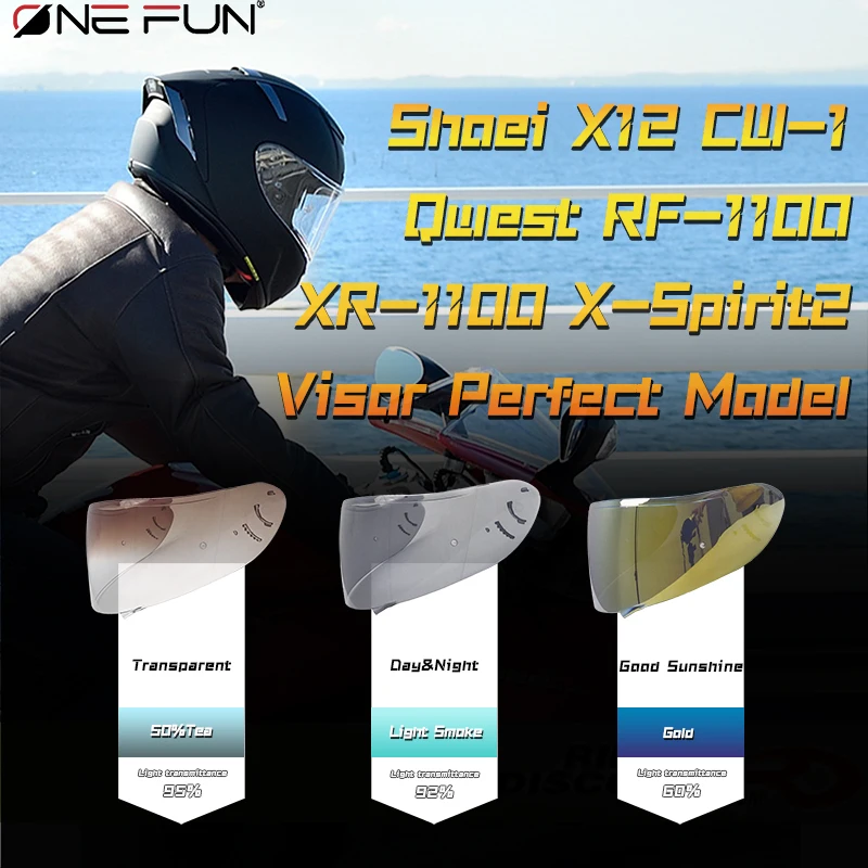 X12 Helmet Visor For SHOEI X12 Z6 X-12 XR-1100 RF-1100 QWEST CW-1 X-Spirit 2Helmet Visor Lens Shield Full Face Anti Pinlock 2