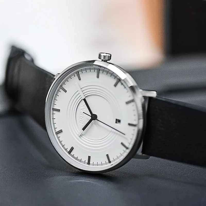 BREAK Brand Watches Men Simple Limited Edition Unique Creative Ultra Thin Minimalist Classic Quartz Relogio Masculino creative zen hybrid pro classic