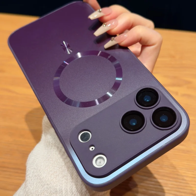 Luxurious Metallic Nano Frosted Wireless Charging Phone Case Cover