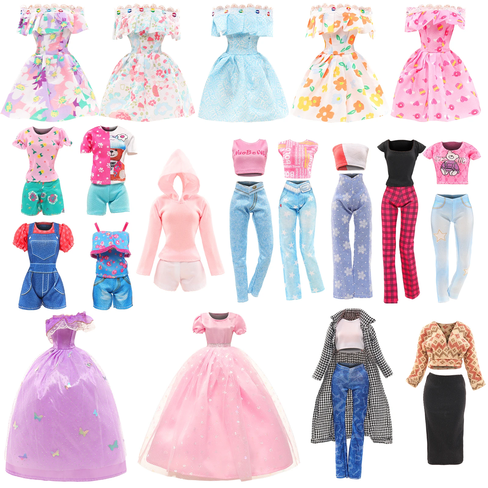 Barwa 8 Sets Doll Clothes Hooded Sports Suit Casual Outfits Tops and Pants  Doll Pajamas for 11.5 inch Girls Doll