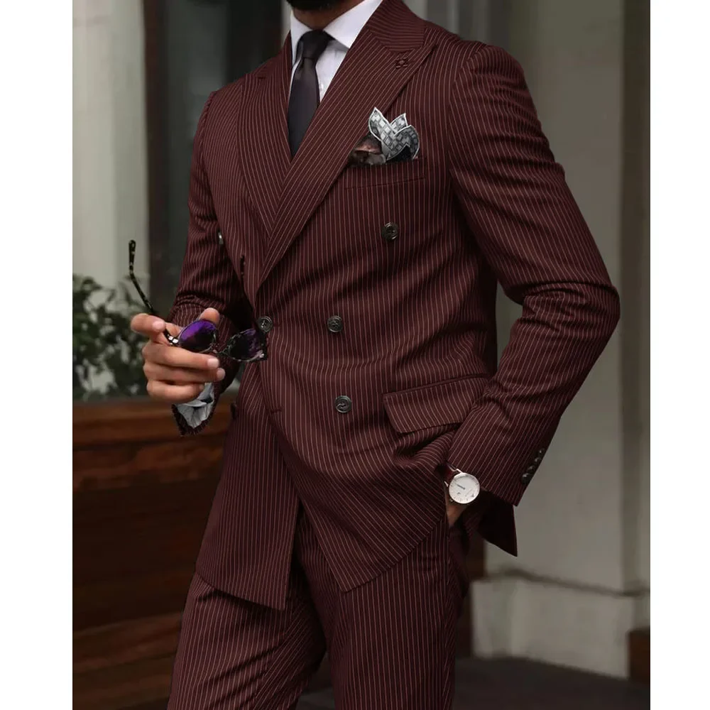 Men's Suit 2 Piece Blazer Pants Business Casual Suits Sets Formal Party