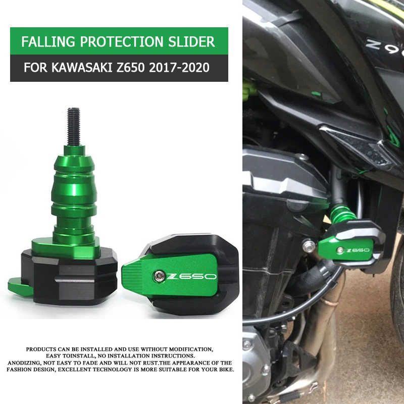 LLIDFONK Motorrad Abdeckung Für KAWASAKI Z650 | Aluminium Bremsflüssigkeitsbehälter Schutz | Grünes Design