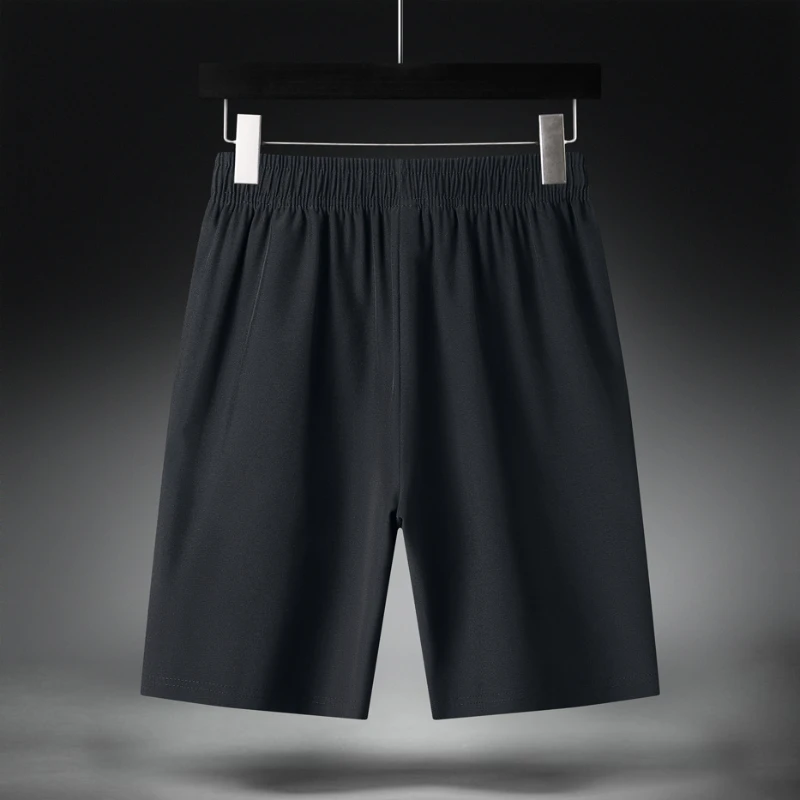 Summer Quick-Drying Shorts Men Breathable Zipper Pocket Sports Running Shorts Plus Size 8XL Loose Casual Beach Knee Length Pants