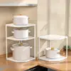 3/2 Tier Cookware Corner Rack Cabinet Organizer Bathroom Counter Storage Organizer for Kitchen Cupboard Enduring Bathroom 1