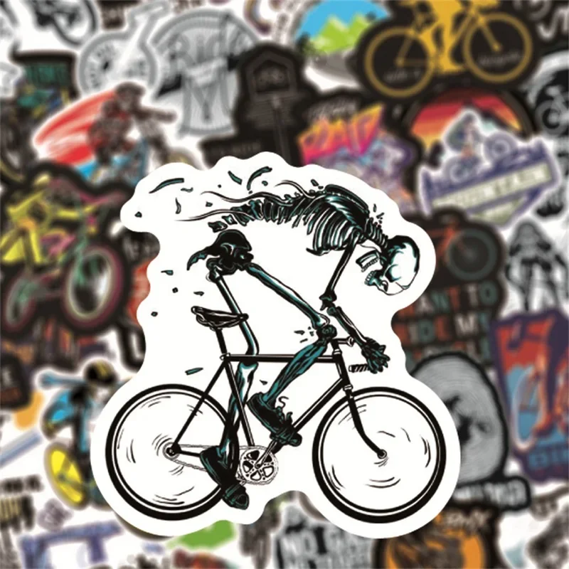 Waterproof Mountain Bike Stickers 50PCS Cool MTB Bicycle Decals For DIY Laptop Phone Skateboard Luggage Outdoor Design