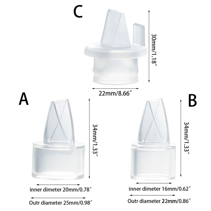 Duckbill for VALVE For Manual Electric Breast Pumps for Backflow Protection Breast Pump Accessory Transparent Si 1PC