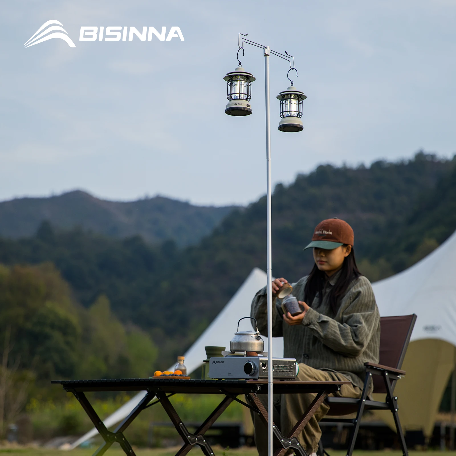 Portable Camping Lantern Stand 1