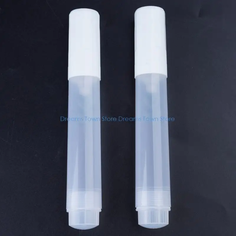 HX6A 2x8mm 기울어진 머리 리필 가능 페인트 펜 플랫 헤드 아크릴 빈 페인트 마커