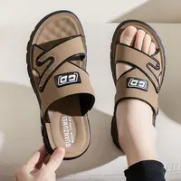 Sandales pour hommes chaussures de plage antidérapantes 2025 nouvel été polyvalent Anti-odeur double usage mode pour hommes imperméable Cool pantoufles 4