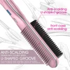 2 in 1 Hair Straightener Brush 30' Heats up Anti-scald Straight &Curler Dual-use 110-240V Straightening Splint inner Buckle Iron 4