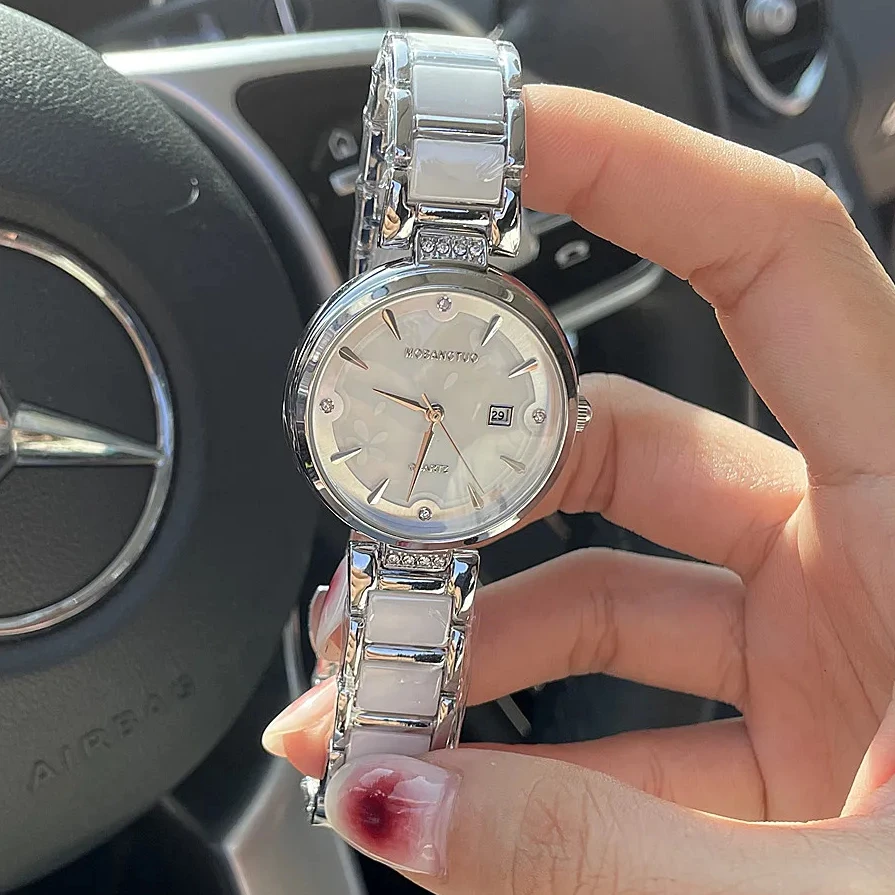 New Ladies Wristwatches Luxury Fashion Watch Women Crystal Diamond Watches Stainless Steel Silver Clock Female Reloj Para Mujer