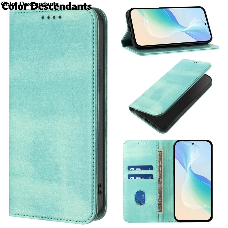 Luxury Leather Magnetic Wallet Case - Enhanced Protection