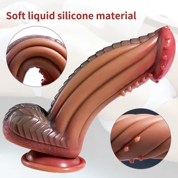 Big Dick on Suction Cup Monster Dildo Realisitic Faloimitator Phallus Adult Sex Erotic Intimate Toys Rubber Phalos for Women Men 4