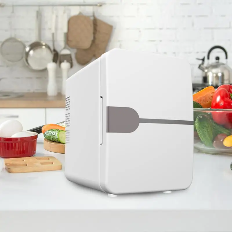 Camping Refrigerator Mini 6L Dual-Use Car Refrigerator 12V DC 220V Ac Electric Auto Freezer Car Accessories For Traveling Camping