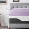 LUCID 4 Inch Lavender Infused Memory Foam Mattress Topper - Ventilated Design - California King Size 5