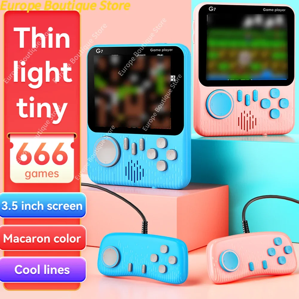 Handheld Game Console 3.5 inch G7 666 in 1 Portable Retro Student Card Machine Portable Retro Nostalgic Games Console - 6