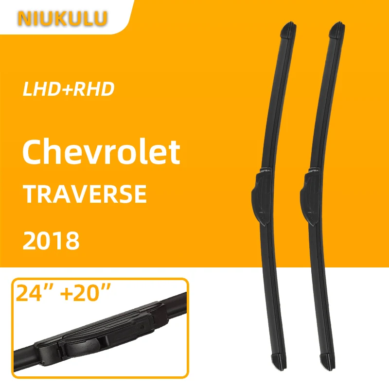 Car Windscreen Windshield Wiper Blades For Chevrolet TRAVERSE 2018 24"+20" Hybrid Car Rubber