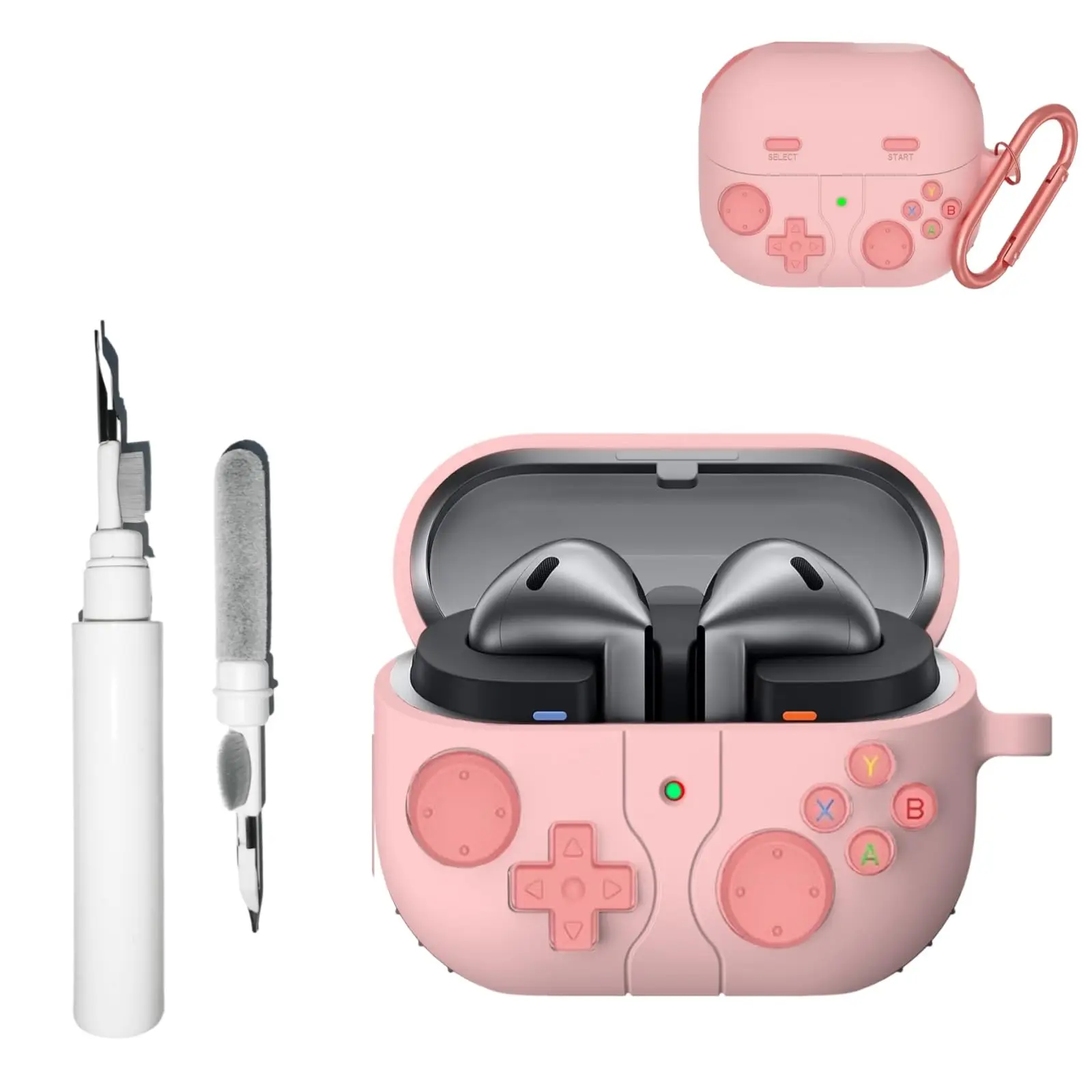 Shockproof Protective Hard Case Cover with Keychain & Cleaning Kit
