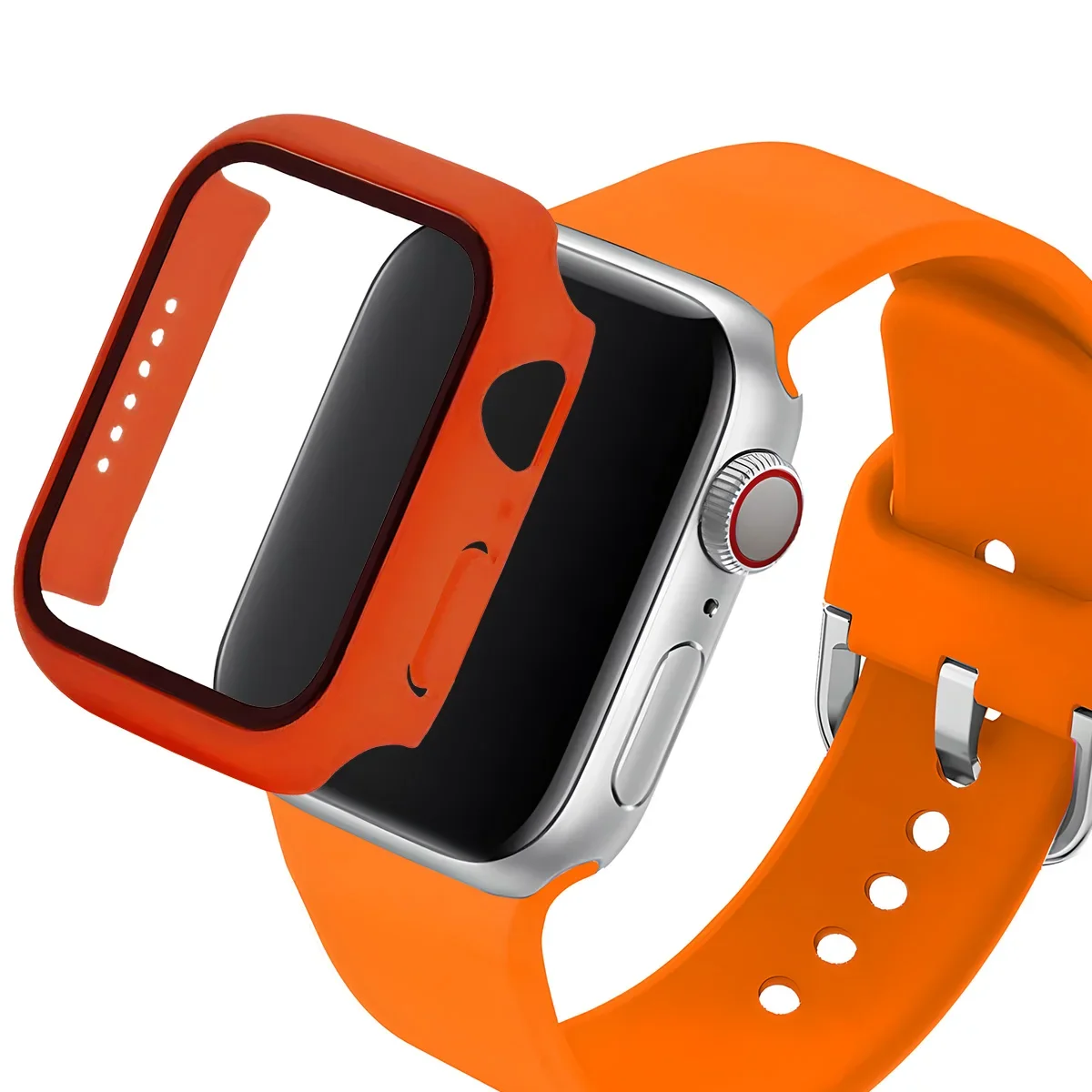 زجاج + حافظة + حزام لساعة أبل 44 مللي متر 40 مللي...